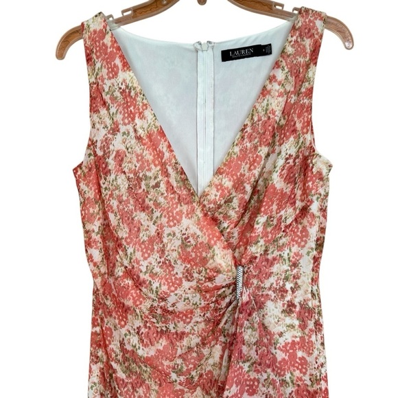 LAUREN Ralph Lauren Floral Ruffle-Trim Georgette Gown, size 8 - Picture 4 of 14